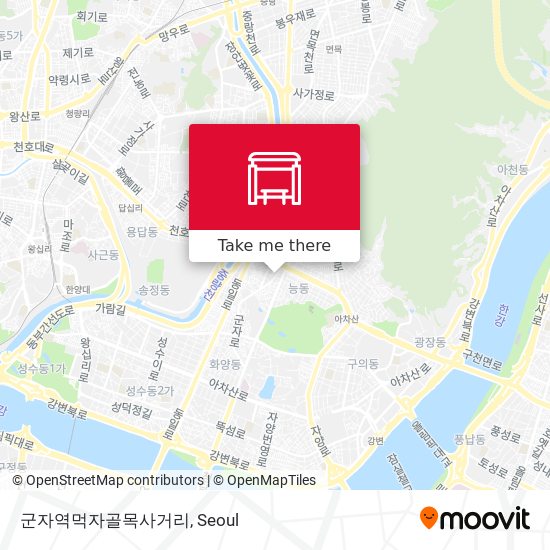 군자역먹자골목사거리 map