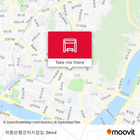 외환은행군자지점앞 map