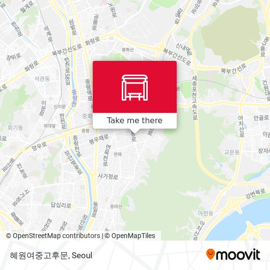 혜원여중고후문 map