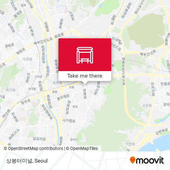 상봉터미널 map