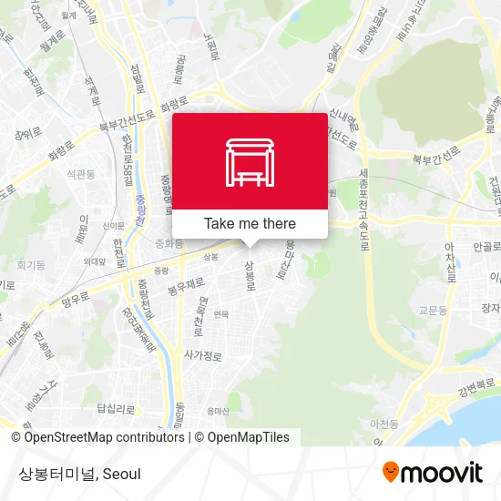 상봉터미널 map