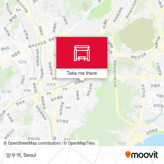 망우역 map