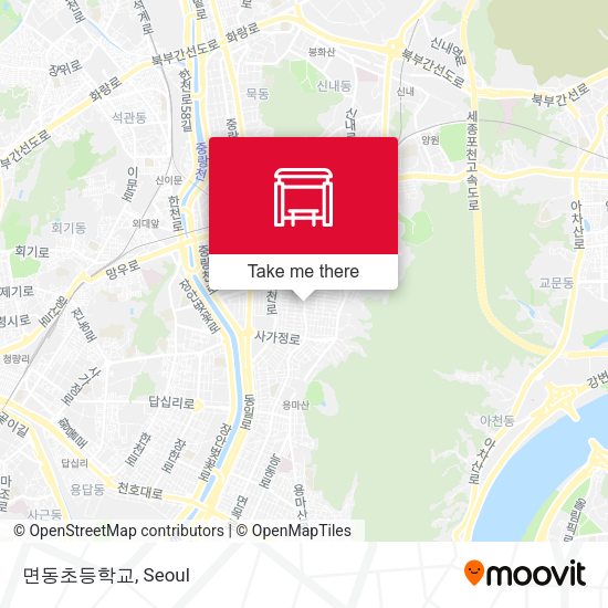 면동초등학교 map