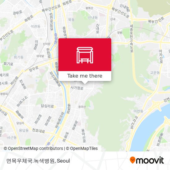 면목우체국.녹색병원 map