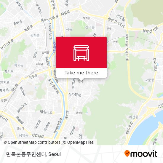 면목본동주민센터 map