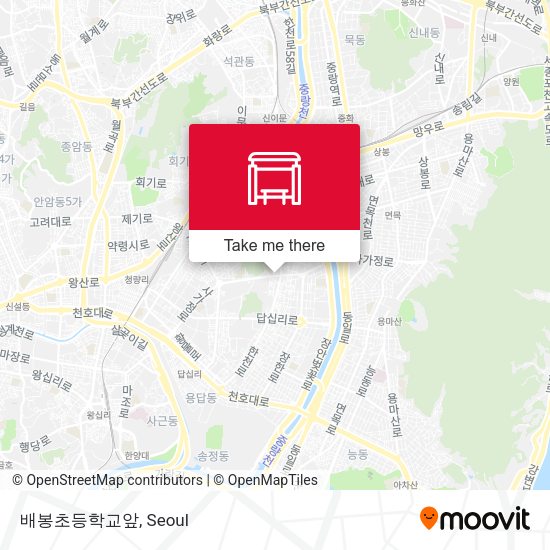배봉초등학교앞 map