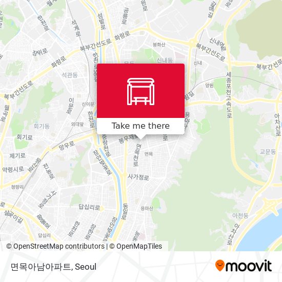 면목아남아파트 map