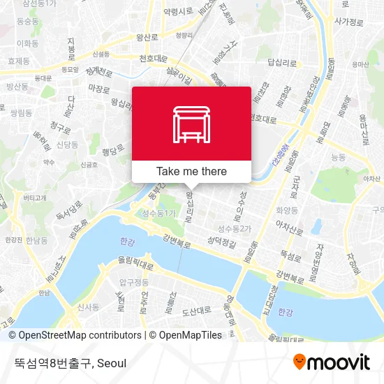 뚝섬역8번출구 map