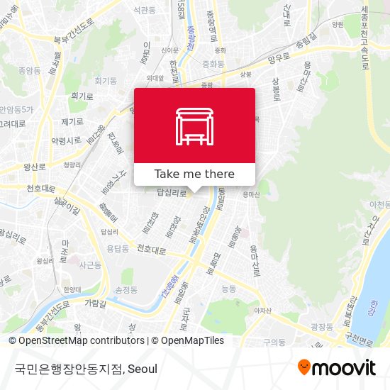 국민은행장안동지점 map