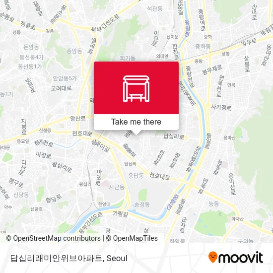 답십리래미안위브아파트 map