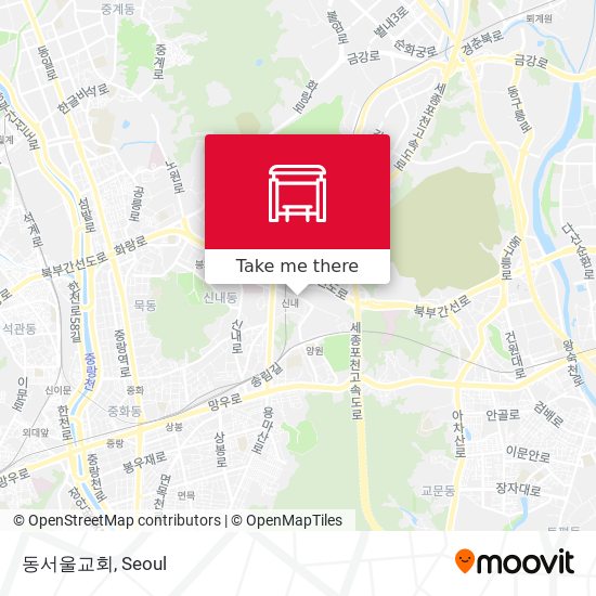 동서울교회 map