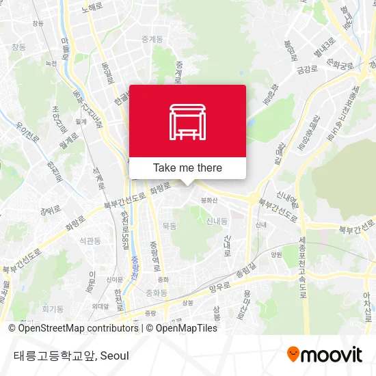 태릉고등학교앞 map