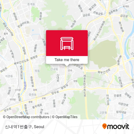 신내역1번출구 map