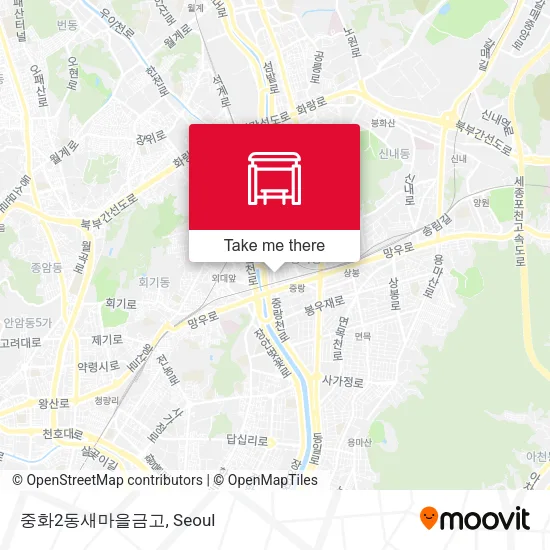 중화2동새마을금고 map