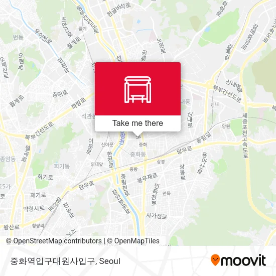 중화역입구대원사입구 map