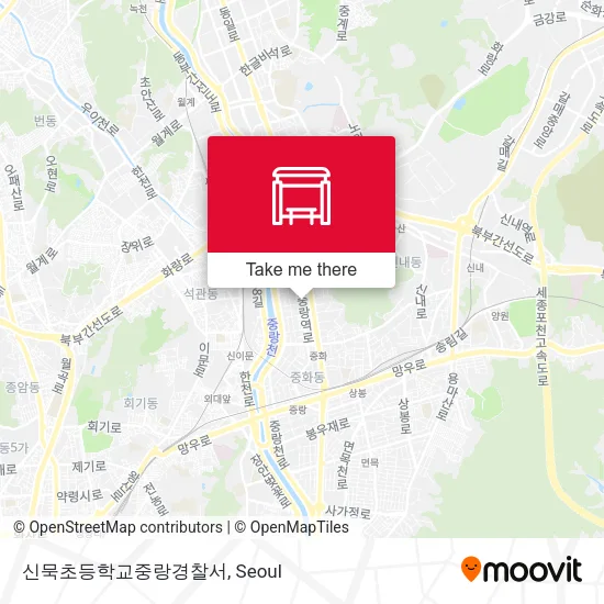 신묵초등학교중랑경찰서 map