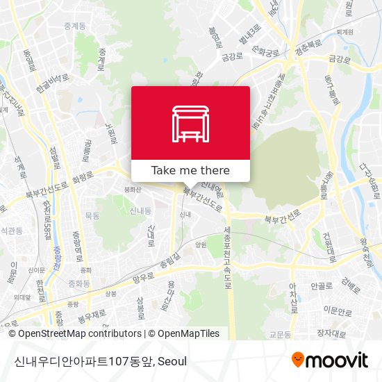 신내우디안아파트107동앞 map