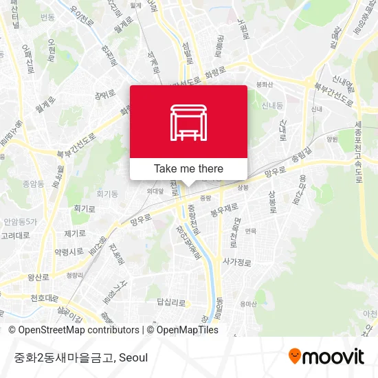중화2동새마을금고 map