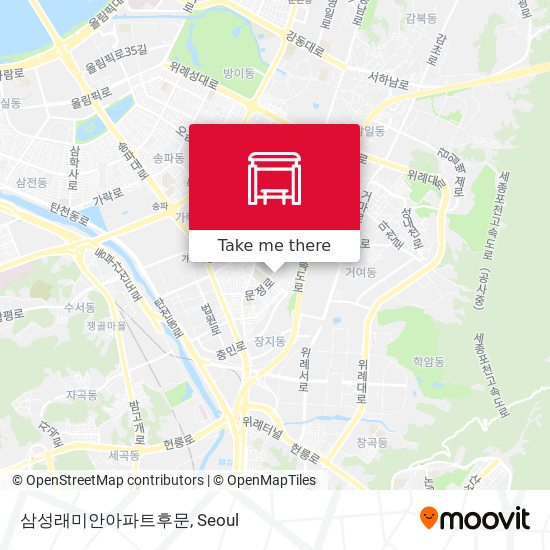 삼성래미안아파트후문 map