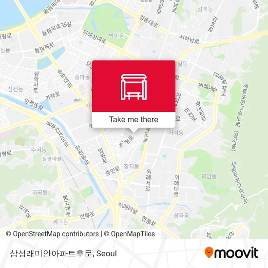 삼성래미안아파트후문 map