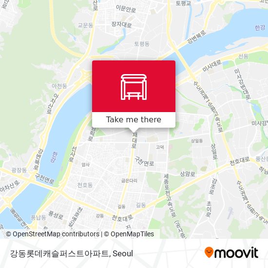 강동롯데캐슬퍼스트아파트 map