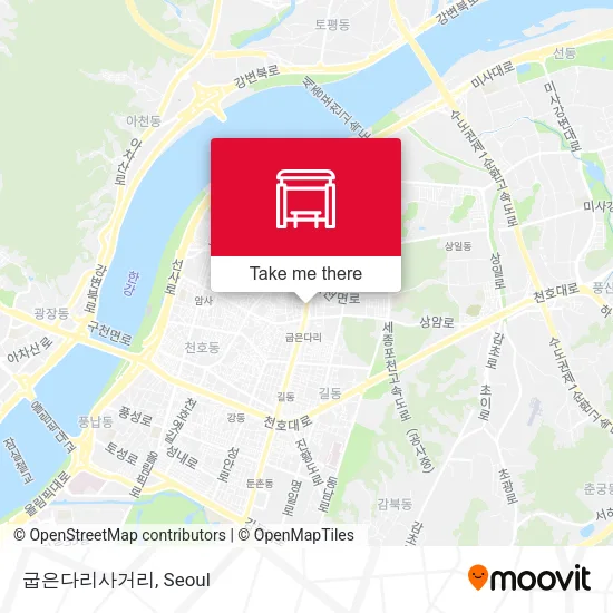 굽은다리사거리 map