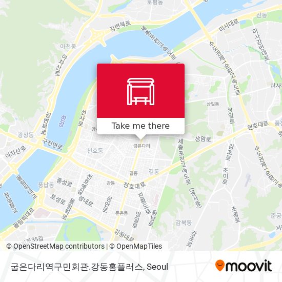 굽은다리역구민회관.강동홈플러스 map
