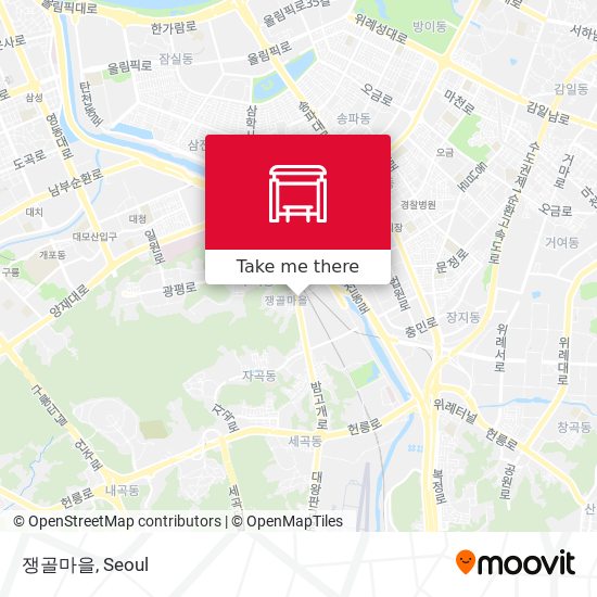 쟁골마을 map