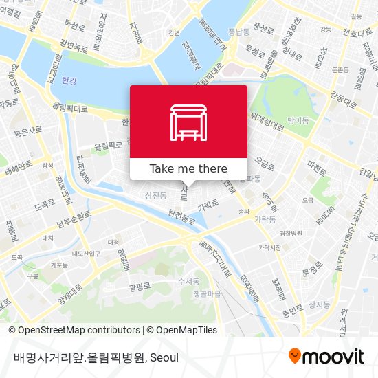 배명사거리앞.올림픽병원 map