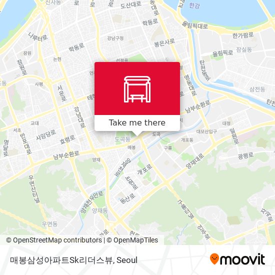 매봉삼성아파트Sk리더스뷰 map