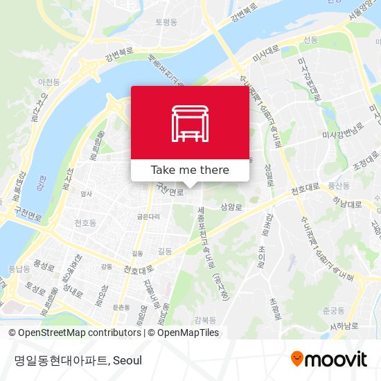 명일동현대아파트 map