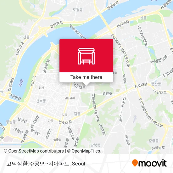 고덕삼환.주공9단지아파트 map