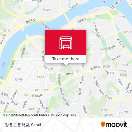 강동고등학교 map