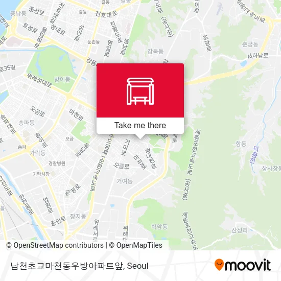 남천초교마천동우방아파트앞 map