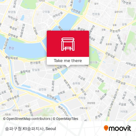 송파구청.Kt송파지사 map