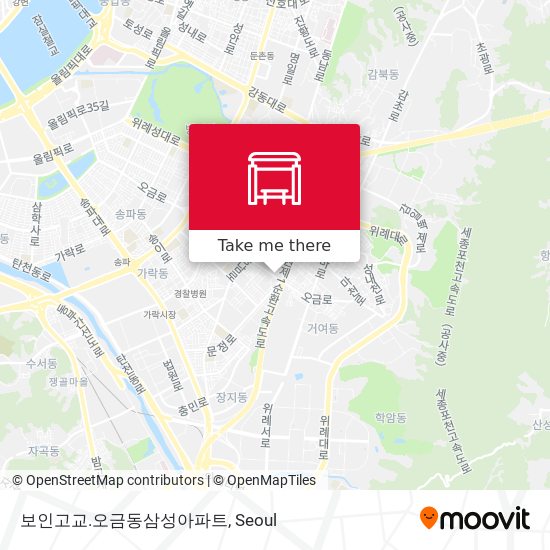 보인고교.오금동삼성아파트 map
