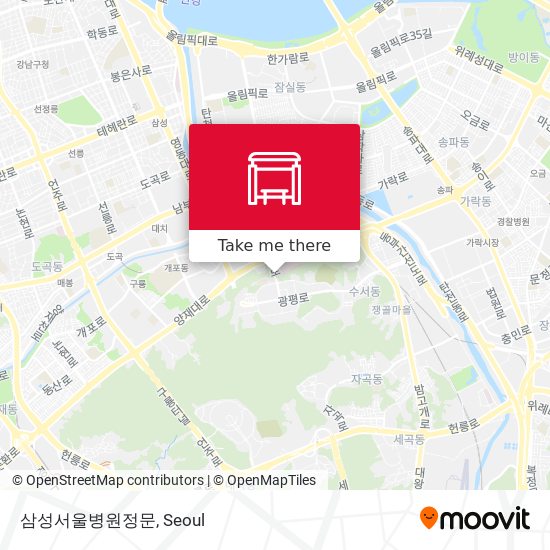 삼성서울병원정문 map