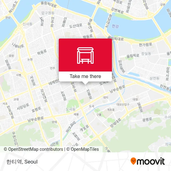 한티역 map