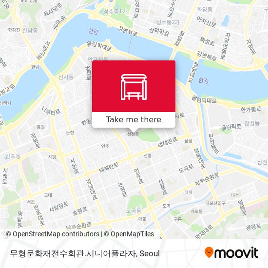 무형문화재전수회관.시니어플라자 map