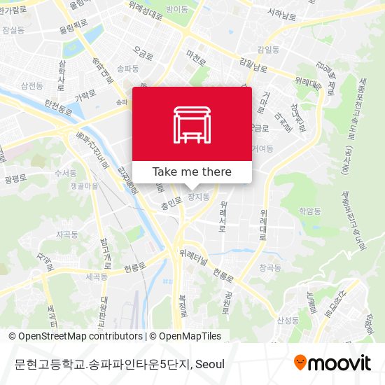 문현고등학교.송파파인타운5단지 map