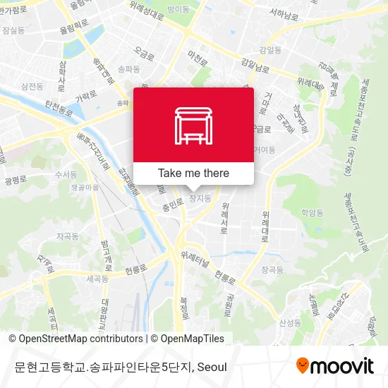 문현고등학교.송파파인타운5단지 map