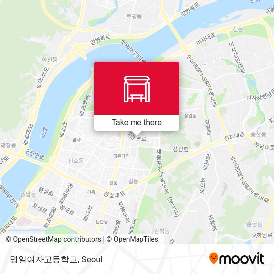명일여자고등학교 map