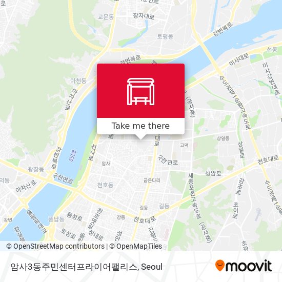 암사3동주민센터프라이어팰리스 map