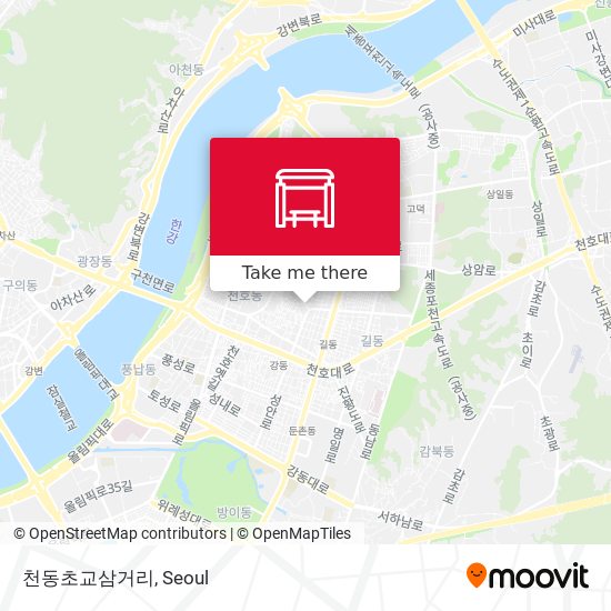 천동초교삼거리 map