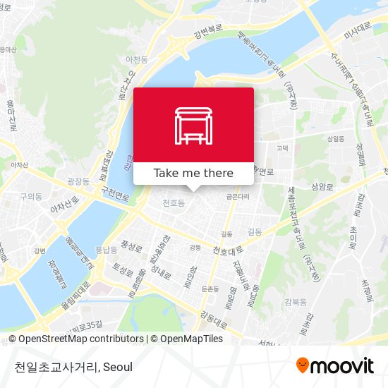 천일초교사거리 map