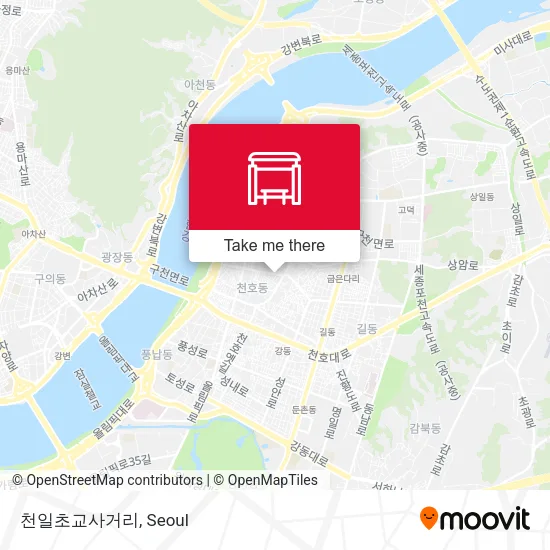 천일초교사거리 map