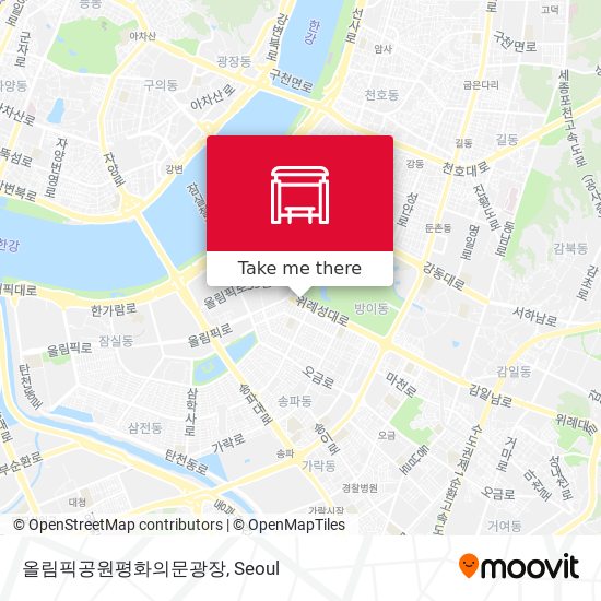 올림픽공원평화의문광장 map