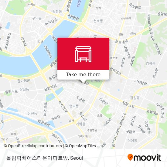 올림픽베어스타운아파트앞 map