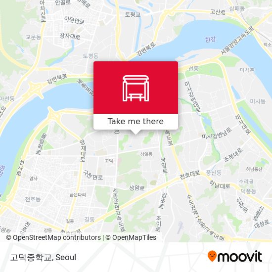 고덕중학교 map