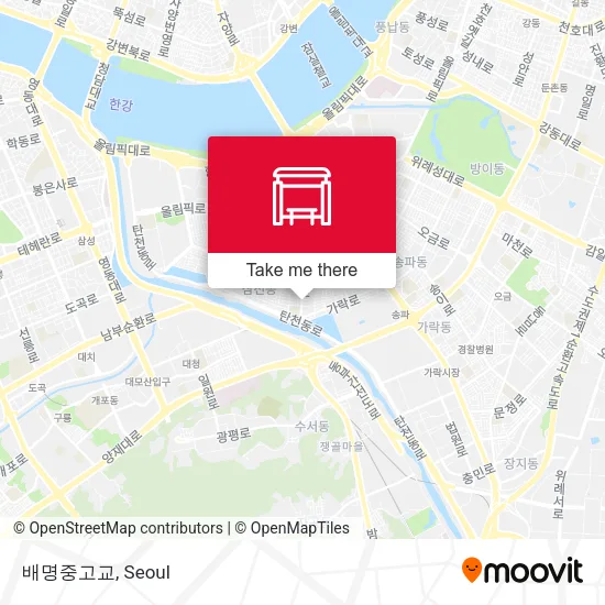배명중고교 map